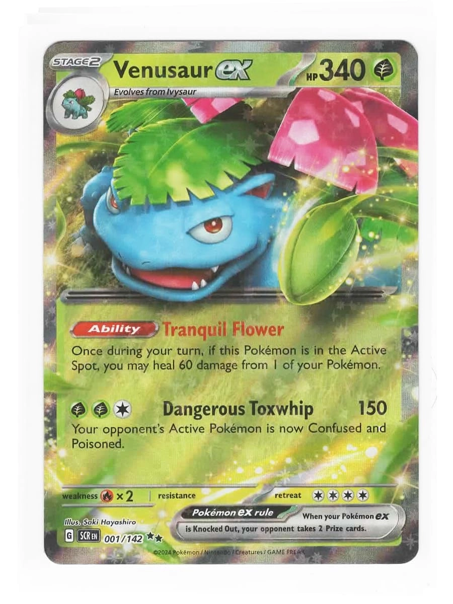 Pokémon Venusaur ex 001/142 - Stellar Crown Double Rare Card