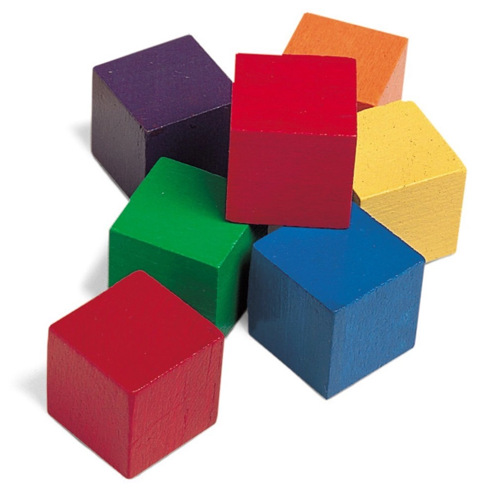 Wooden Colour Cubes - 3+ 102 pieces