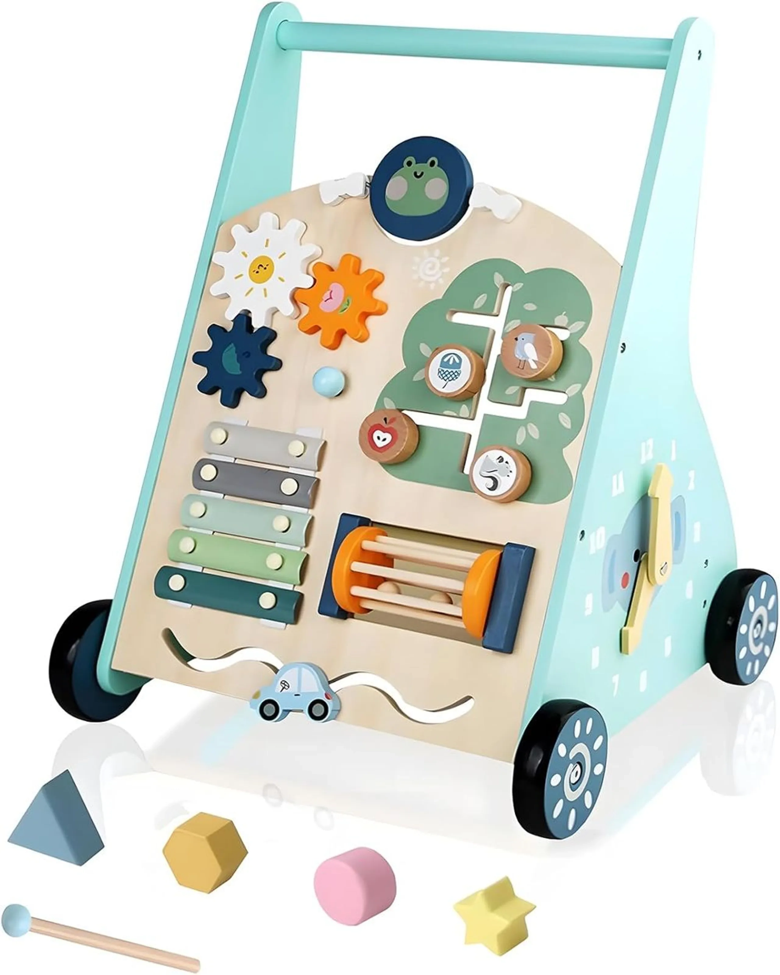 Enzo Wooden Baby Walker - 5-in-1 Activity Center
