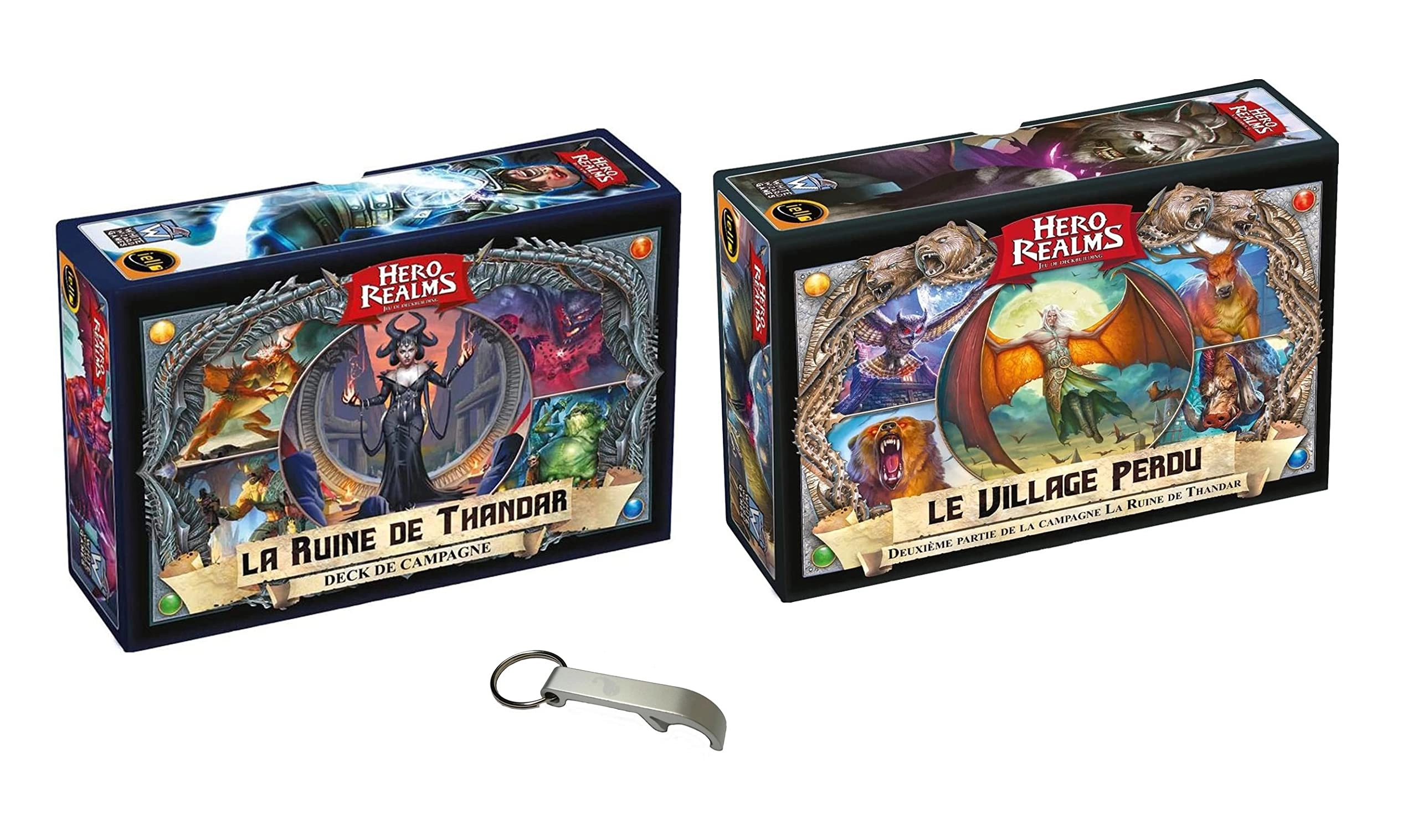 Blumie Shop Hero Realms: The Ruin Of Thandar - Campaign Deck + Hero Realms: The Lost Village - Campaign Deck + Bottle Opener (French)