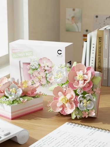 Mini Flower DIY Plant Building Blocks - 4 pcs Botanical