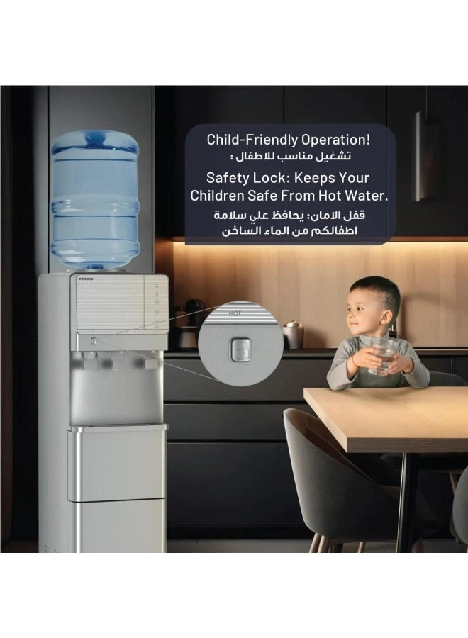 Lifestyle Water Dispenser - Integrated Ice Maker Hot & Cold Stainless Steel