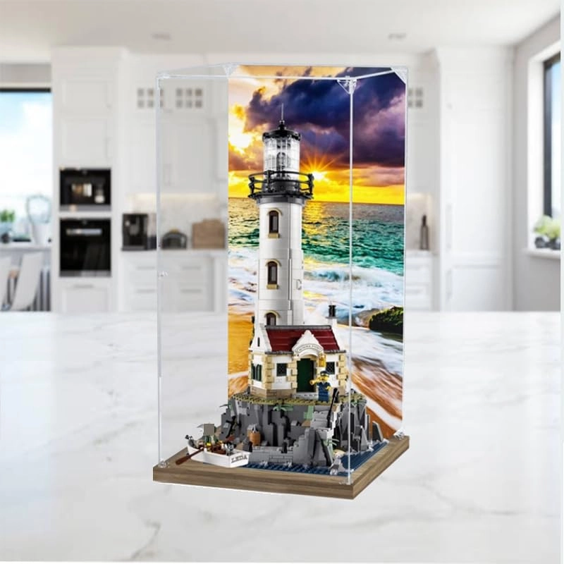 Display Case (21335) - 30x30x60cm Wood Bottom+background