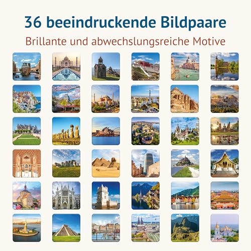 World Culture Heritage Memo Game - 6 Years 72 pieces