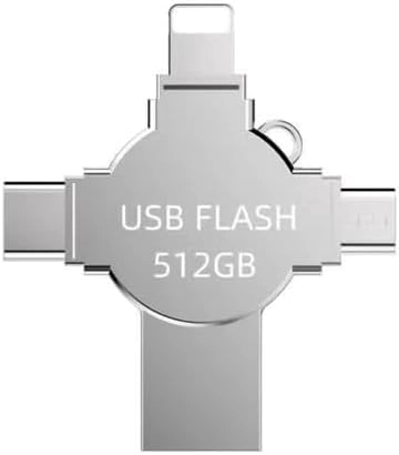 M.A&F's OTG 4 in 1 USB Flash Drive - USB 3.0 Lightning Type-C Micro USB 512GB