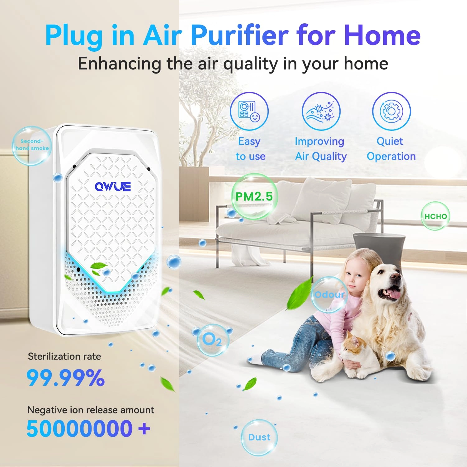 Air Ionizer - 8Pack Filterless Plug In Pack