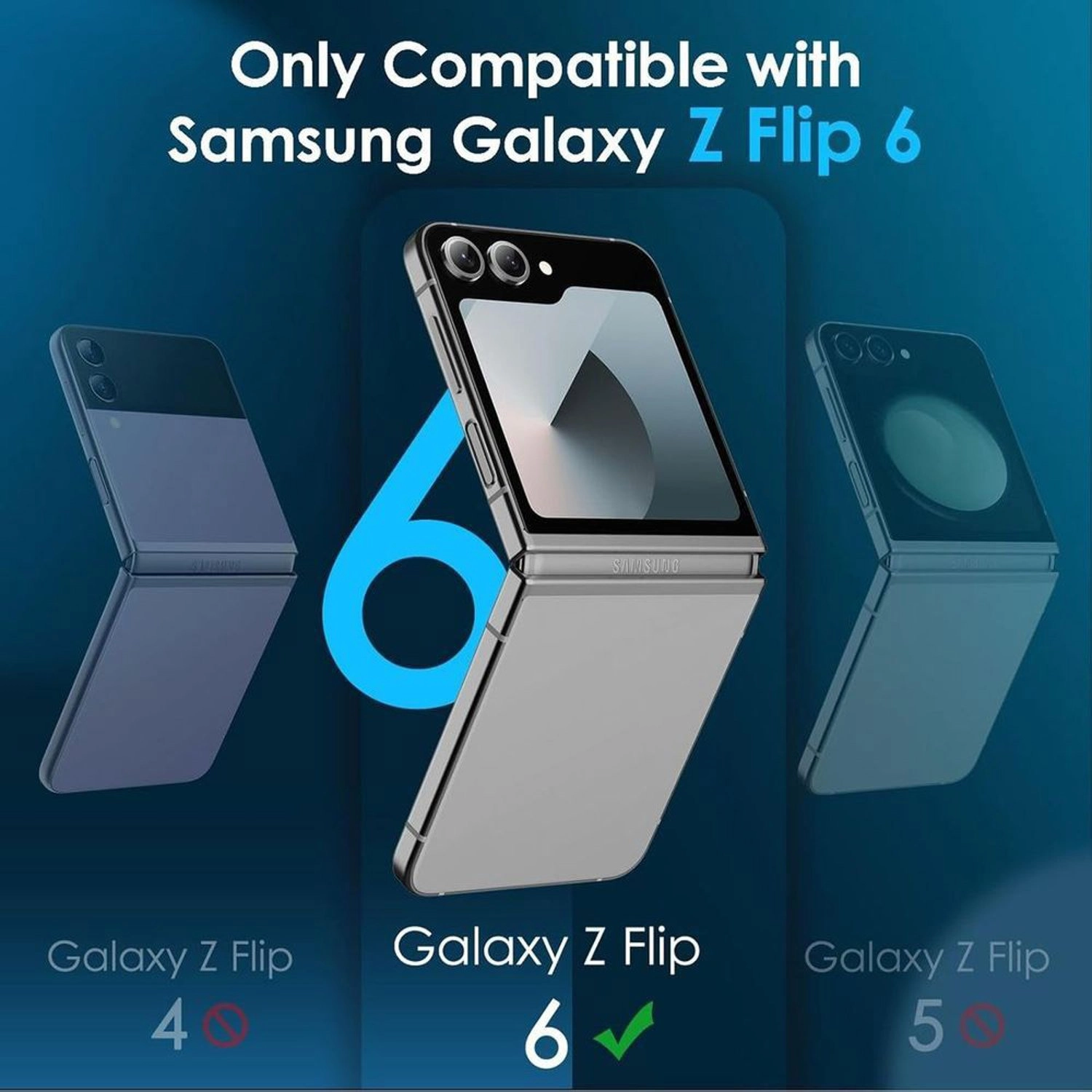 Clear Tempered Glass Screen Protector for Samsung Galaxy Z Flip 6