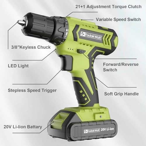 Cordless Drill - 20V 30 N.m