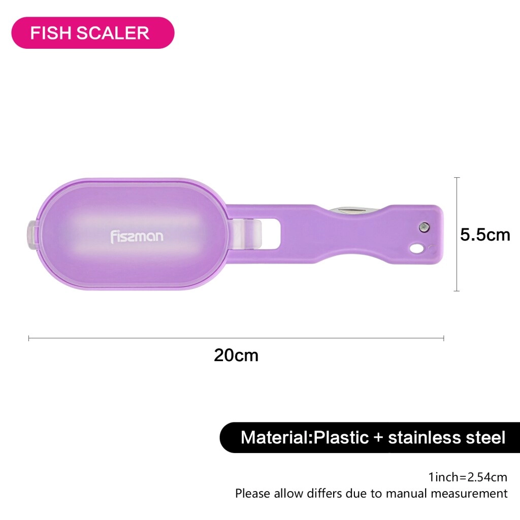 FISSMAN KITCHENWARE Fish Scaler - Moon-Shaped Knife Container