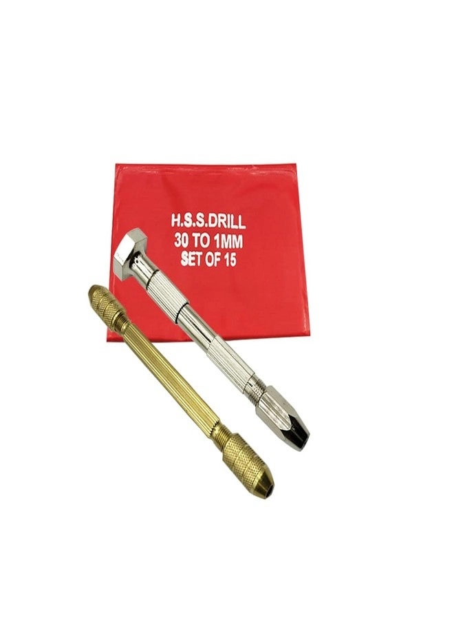 Micro HSS High-Speed Steel Drill Bit Set - 15pcs 0.3mm-1.0mm