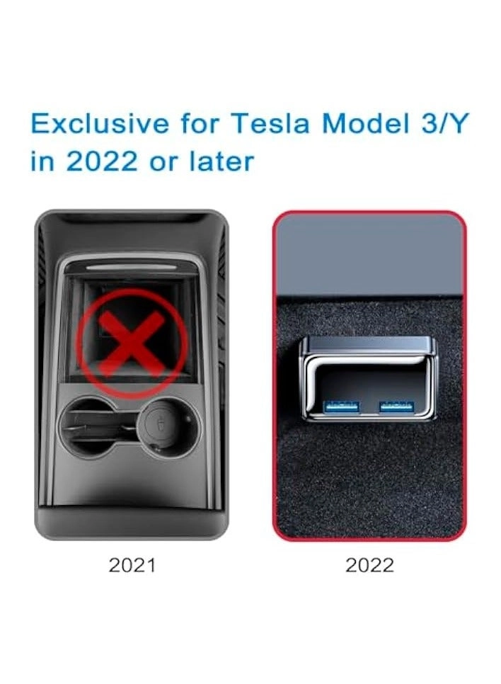 Glove Box USB Hub - USB3.0 3 ports for Tesla Model 3/Model Y
