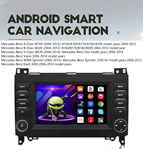 GPS Navigator for Mercedes-Benz W169 A150/A160/A170/A180/A200/W245 B160/B170/B180/B200/W639/Vito/Viano/W906/Sprinter/250 B0BPCGDM61 - 7 inch