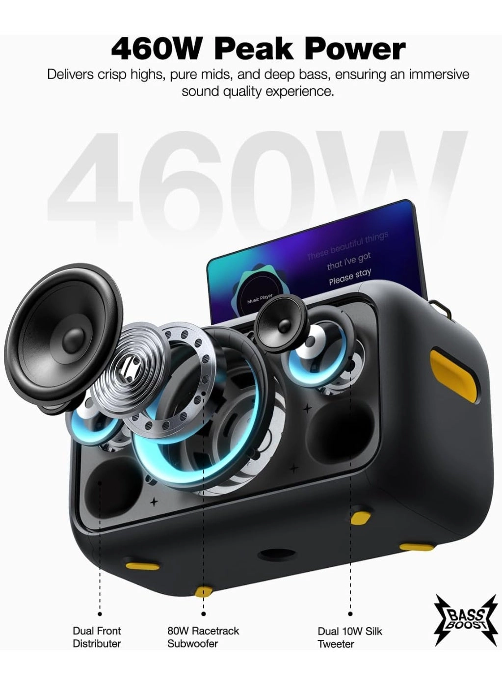 Break X1 - 2 wireless microphones 800W peak to peak power