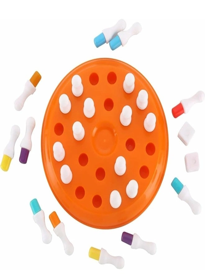 Plastic Brain Teaser Memory Chess Game - Age 4+ Years Multicolour