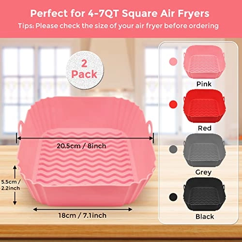 Silicone Air Fryer Liners - 2 PCS