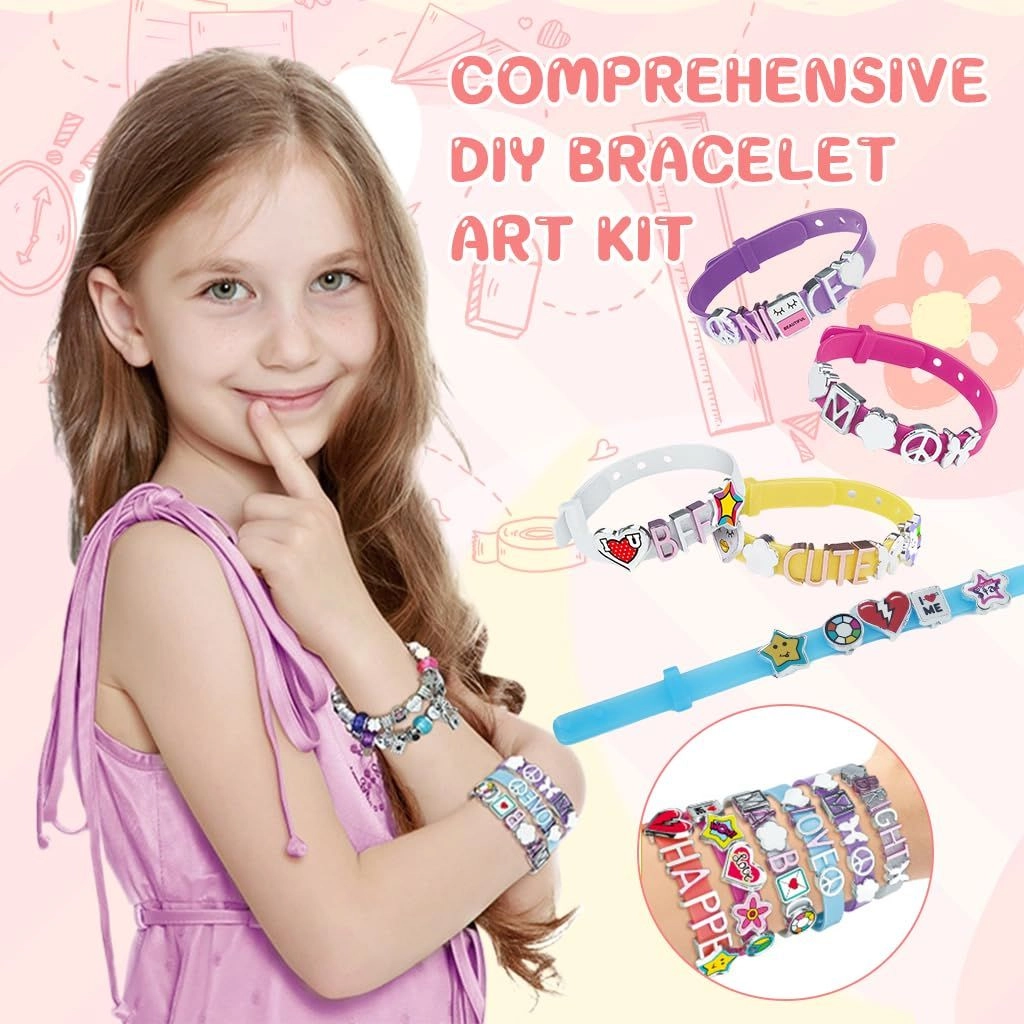 DIY Charm Watch Band And Letter Bracelet Kit - 6+ Multi Colour