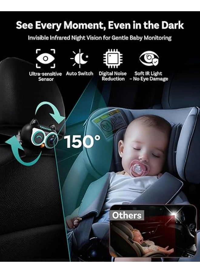 Cabin Care CarPlay Adapter - USB-A Plug & Play + Mini Rear Seat Camera - 1080P