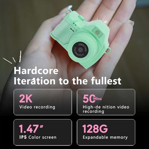 Mini Keychain Camera - 2K 12MP