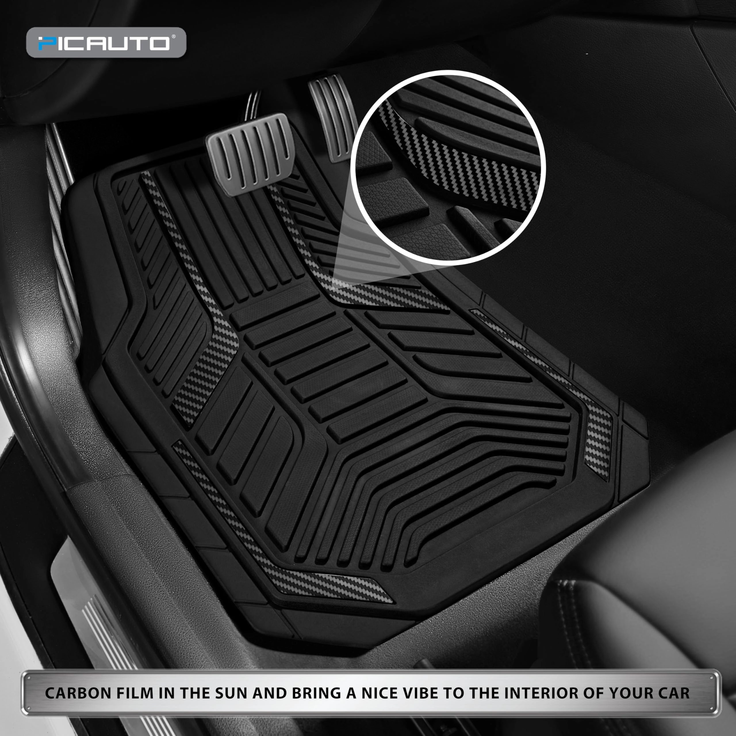 Heavy Duty Rubber Floor Mats - Pink Universal Fit