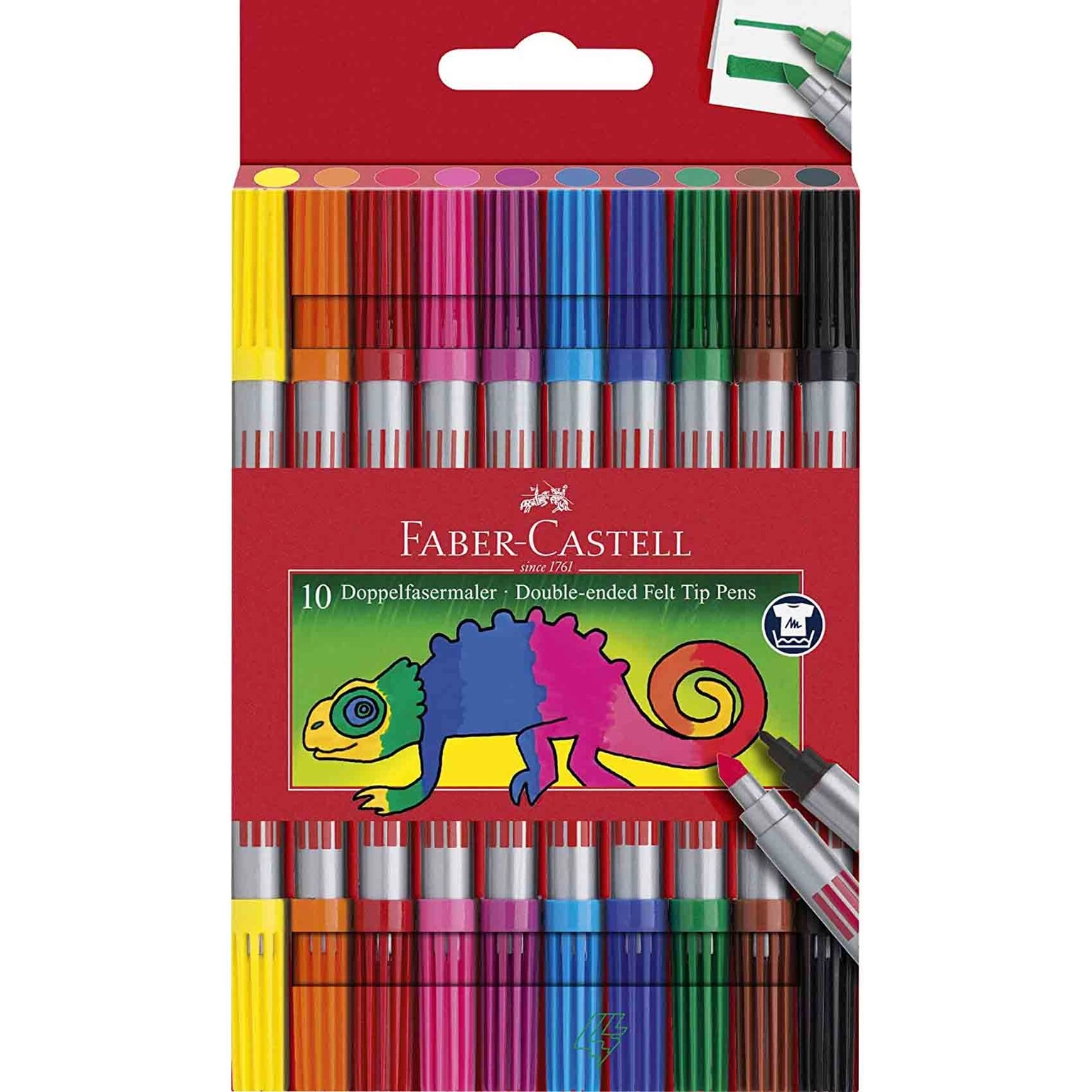 Faber-Castell Double Ended Felt Tip Pens - Ten-piece 10 Colours