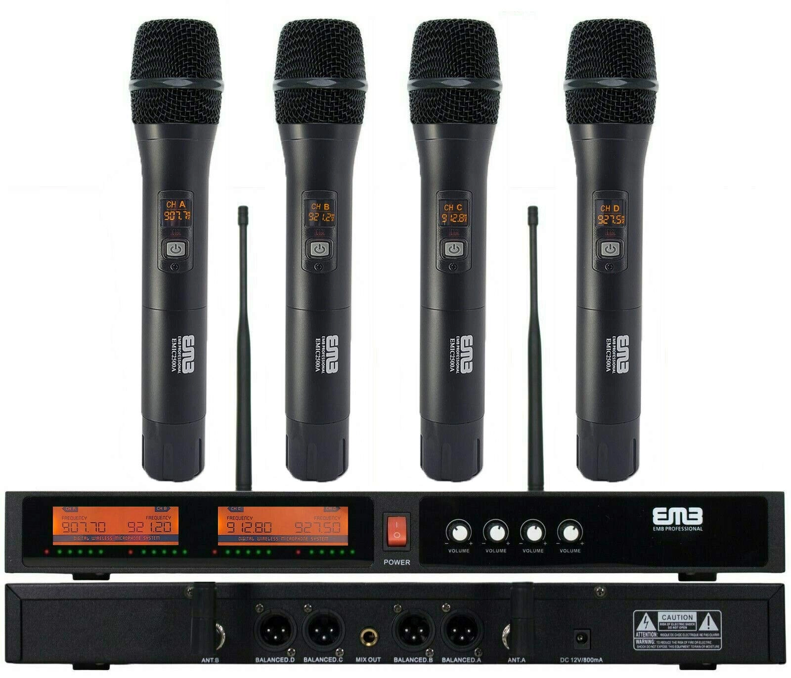 EMB EMIC2500 - 4 Microphones UHF