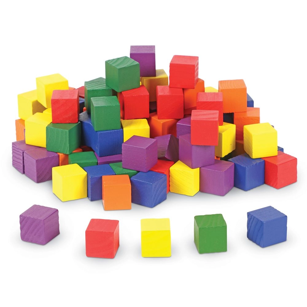 Wooden Colour Cubes - 3+ 102 pieces