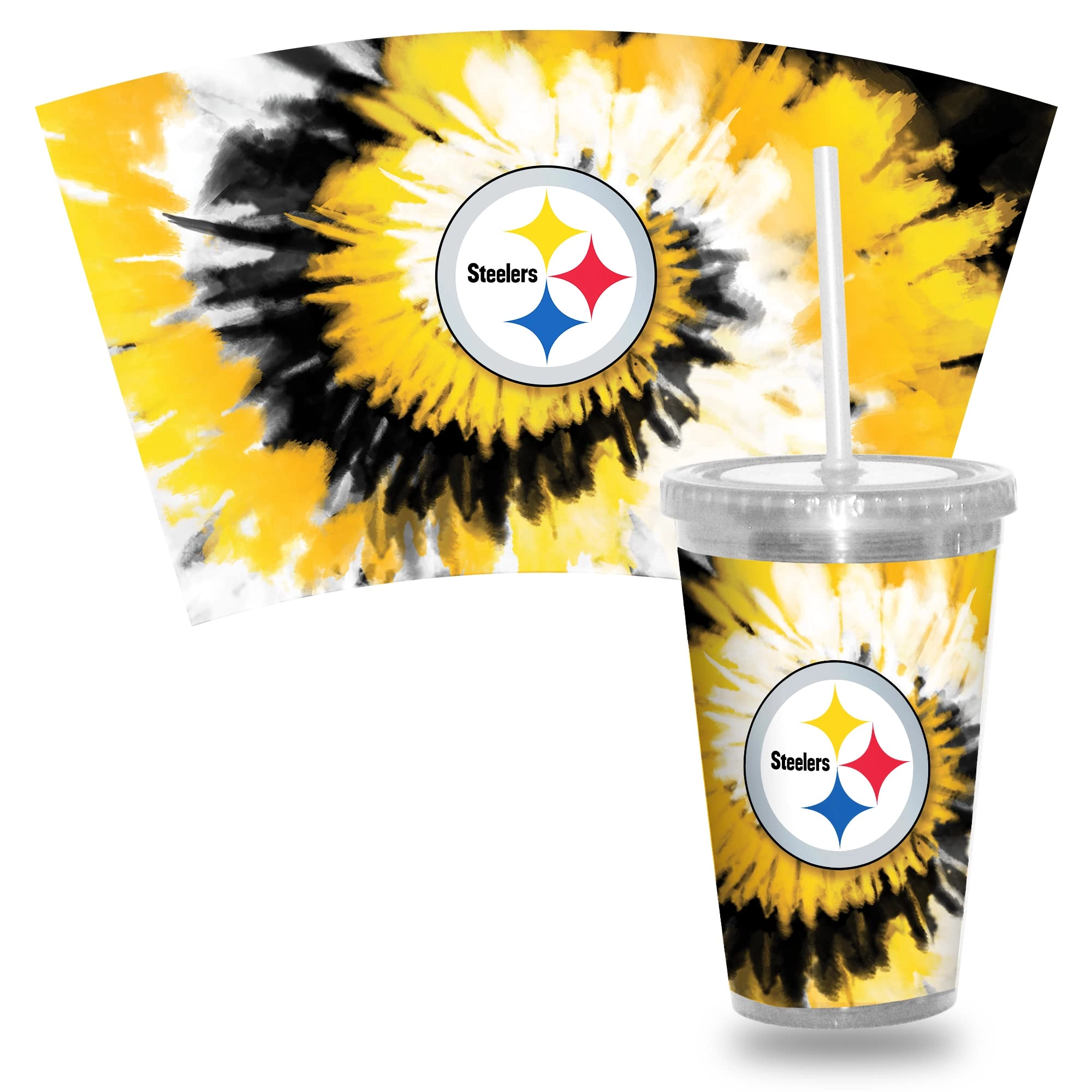 NFL Football Metallic Tie Dye Tumbler - 473ml