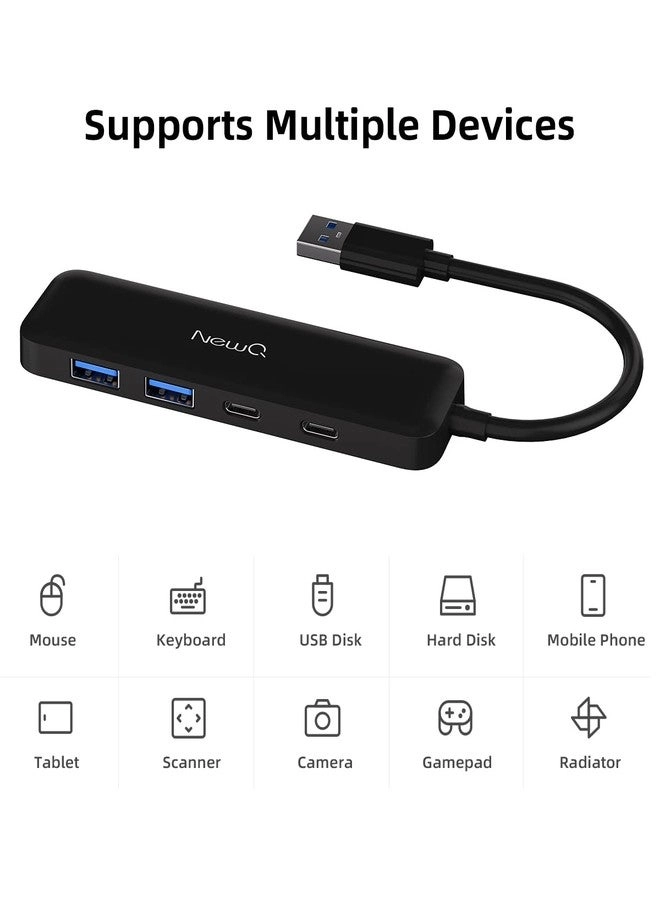 USB Hub 4 Ports - 2x USB-C 3.0 2x USB-A 3.0