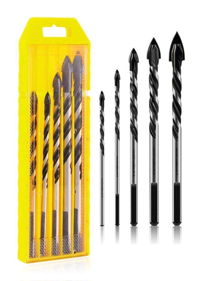 Homdum Masonry Drill Bits - Tungsten Carbide 5 Size 5mm to 12mm