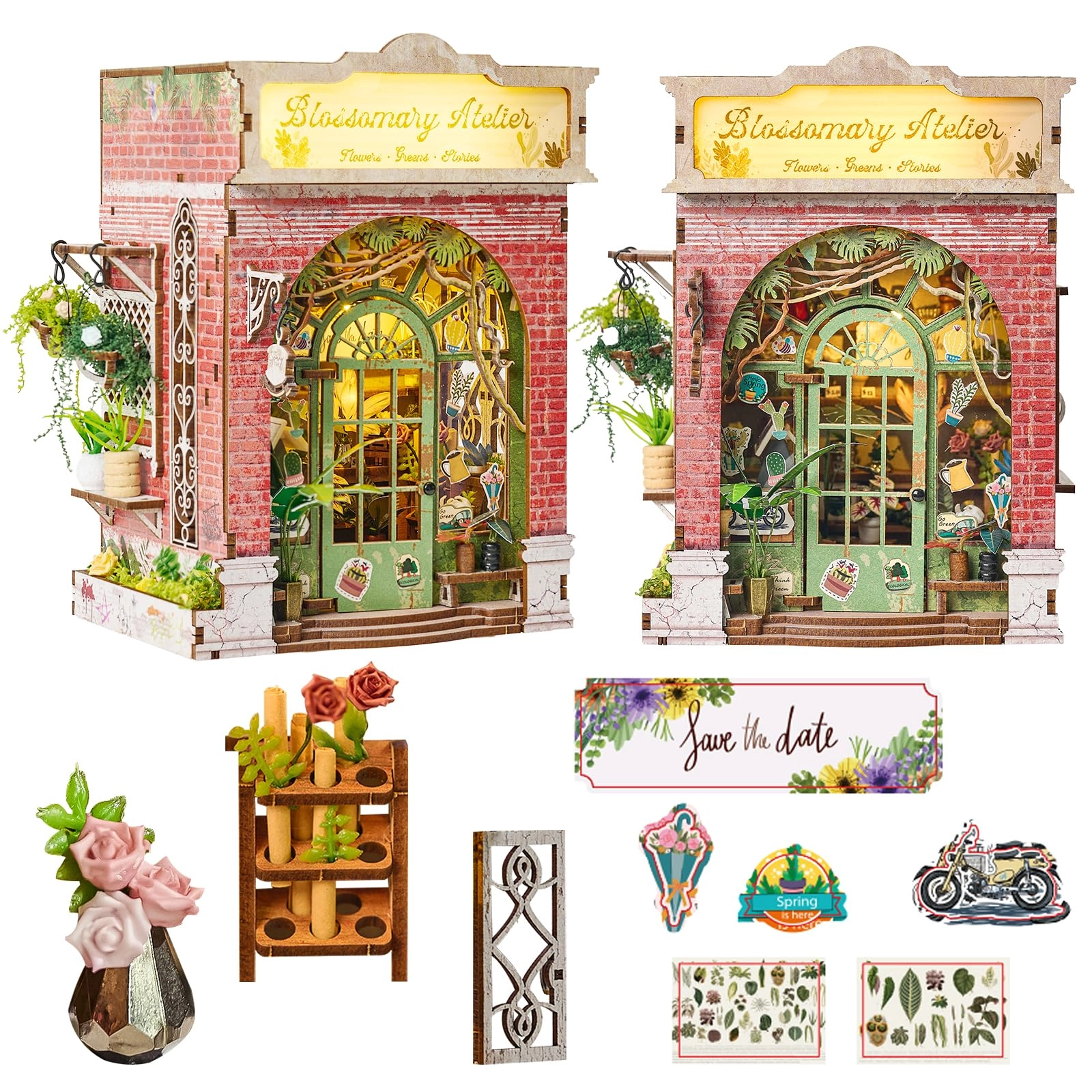 Spilay DIY Book Nook Kit - FLOWER HOUSE BOOKNOOK 1/32