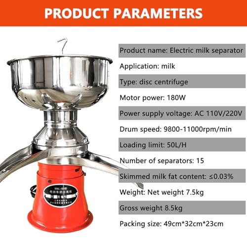 Centrifugal Milk Separator - 5L