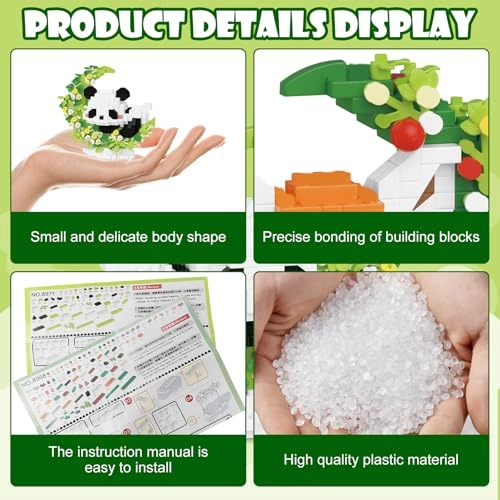 Mini Building Blocks Panda - 2 pcs