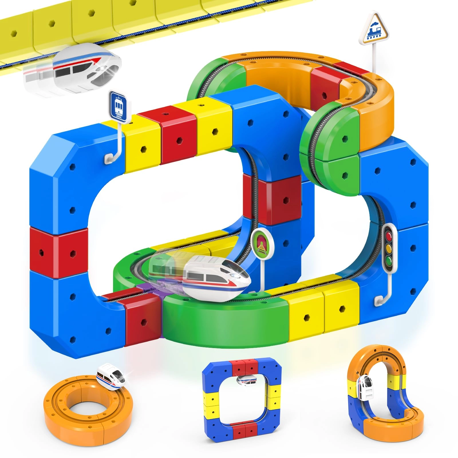 SHANTOU CHENGXIN TOYS CO.,LTD 3D Anti-Gravity Train Set - 1:64 58 PCS