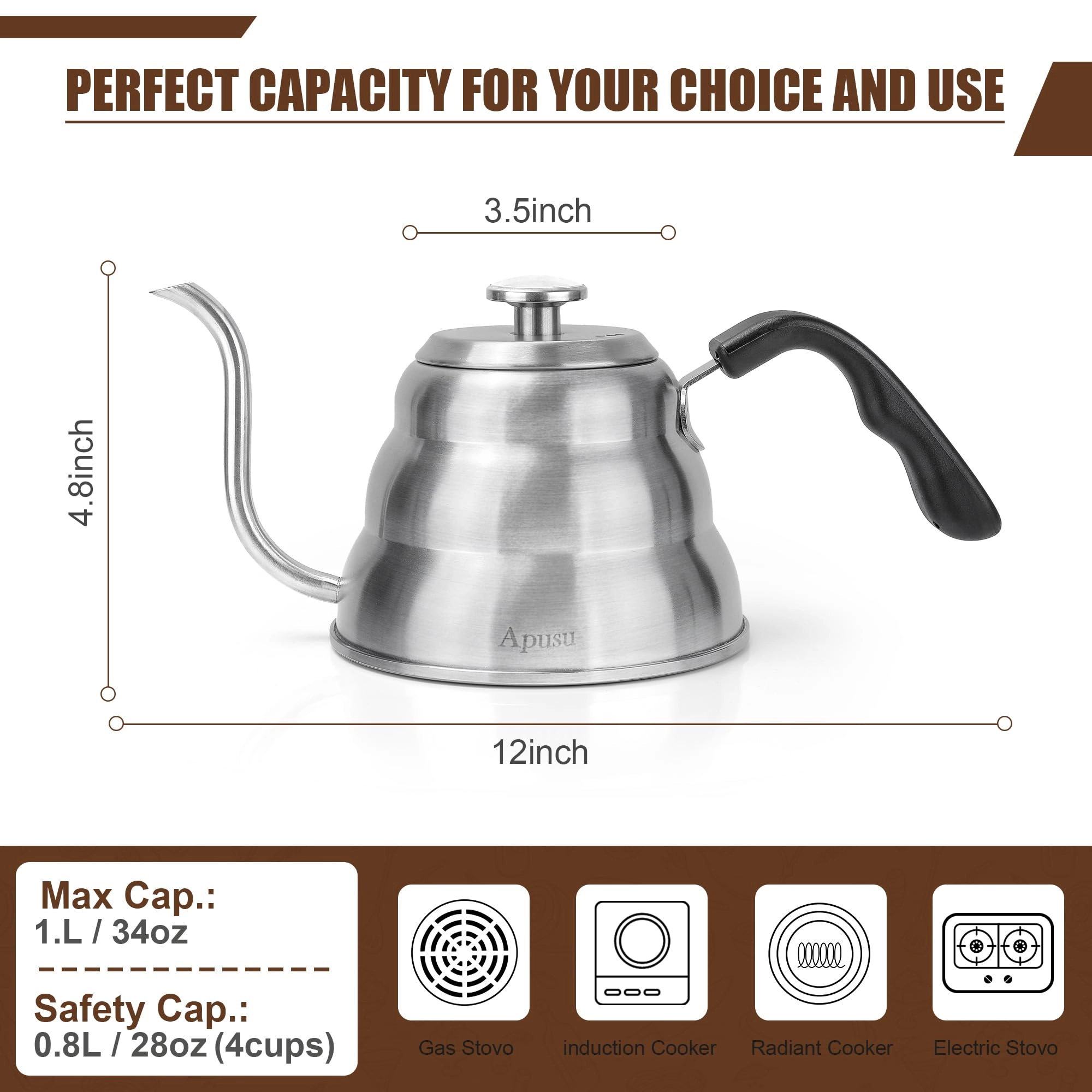 Gooseneck Kettle - 1200ml