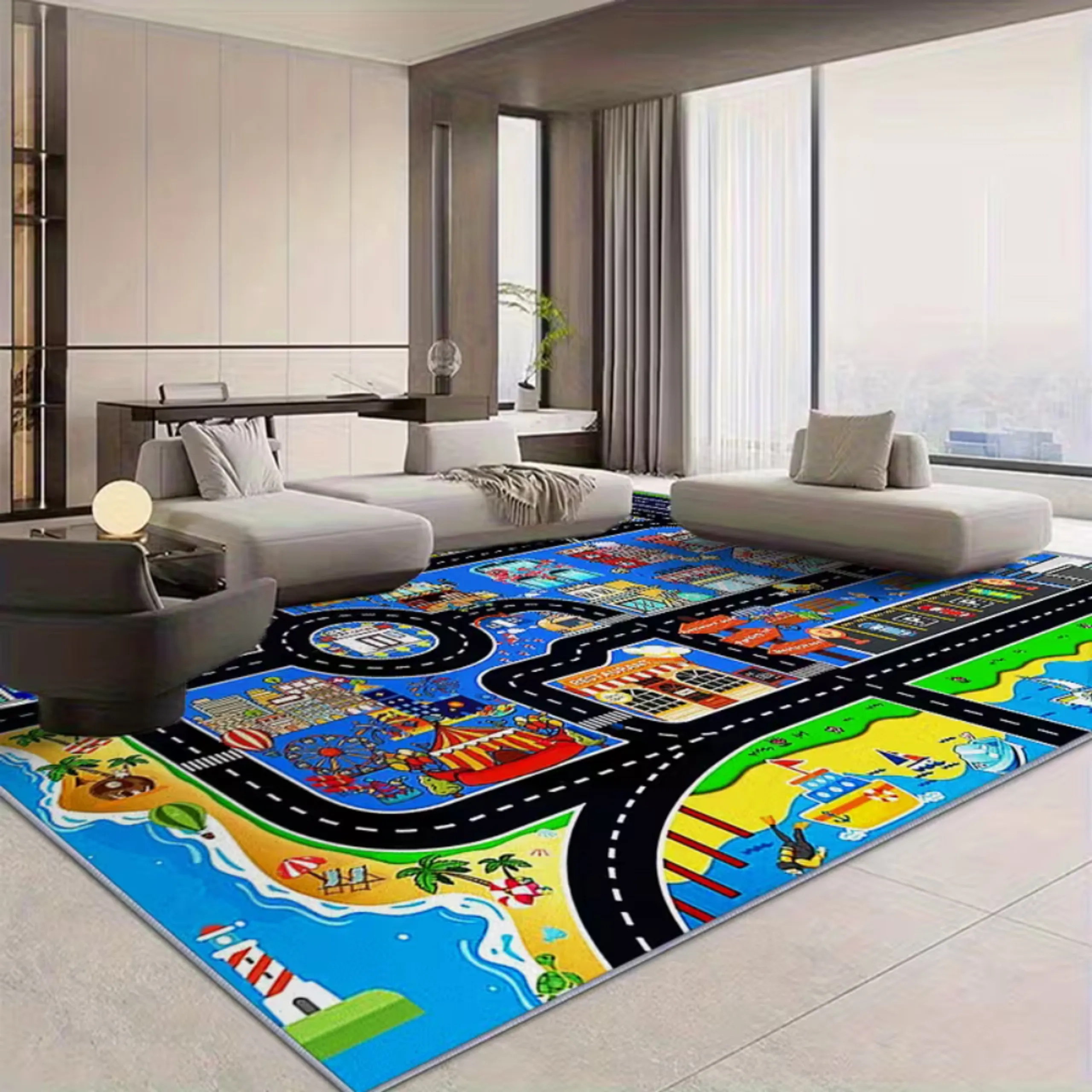 City Map Cushion Play Mat - 0 month