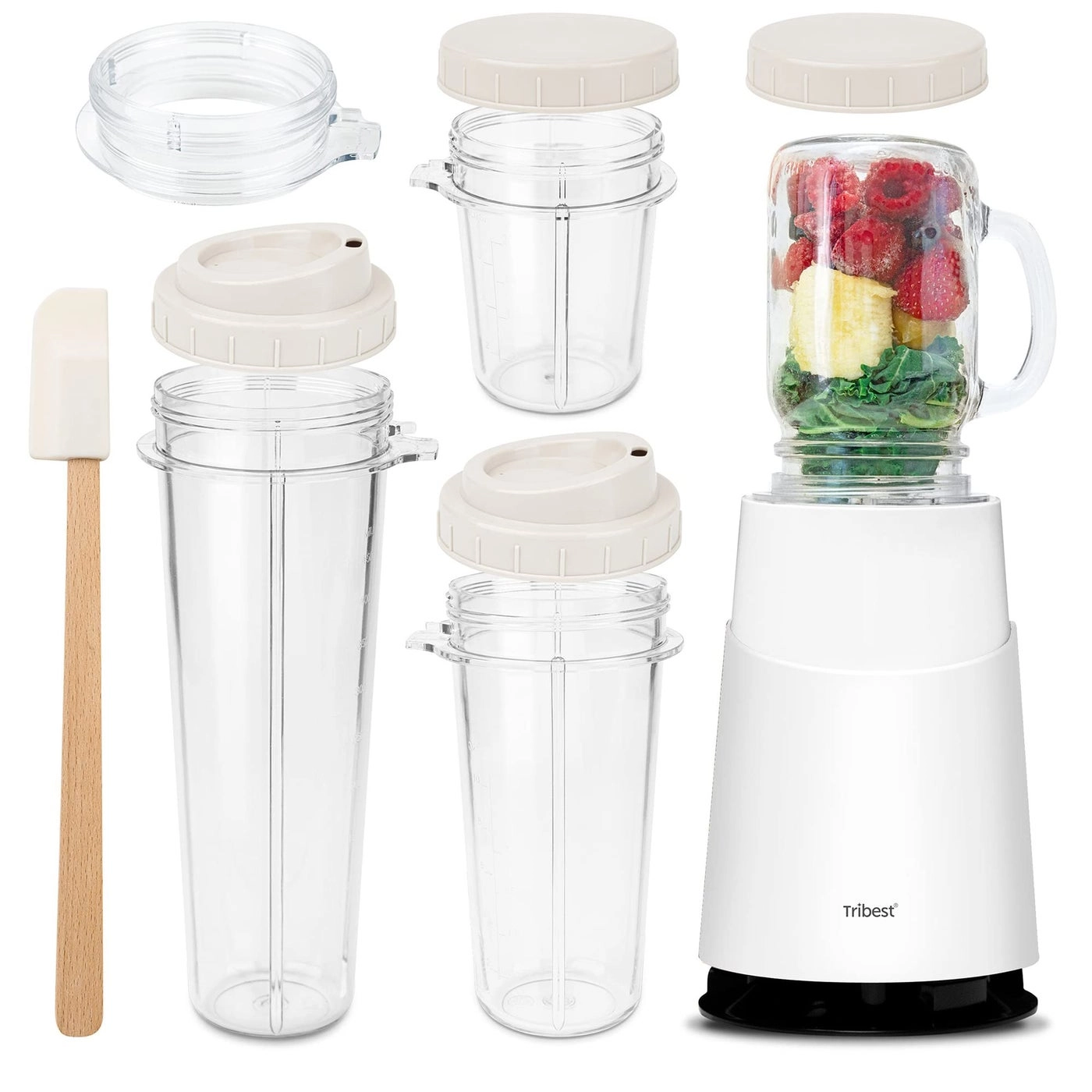 Tribest Personal Blender II - Mason Jar Ready Portable Blend-and-Go