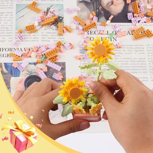 Roses - 317 pcs + Sunflower - 367 pcs