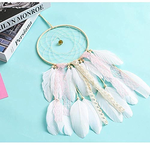 Dreamcatcher - Siderosphere, feathers, lines, wood beads.