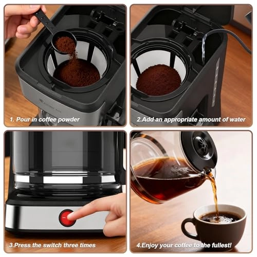 Clear CM251 - 12-Cup Removable Filter Glass Carafe Heated Base