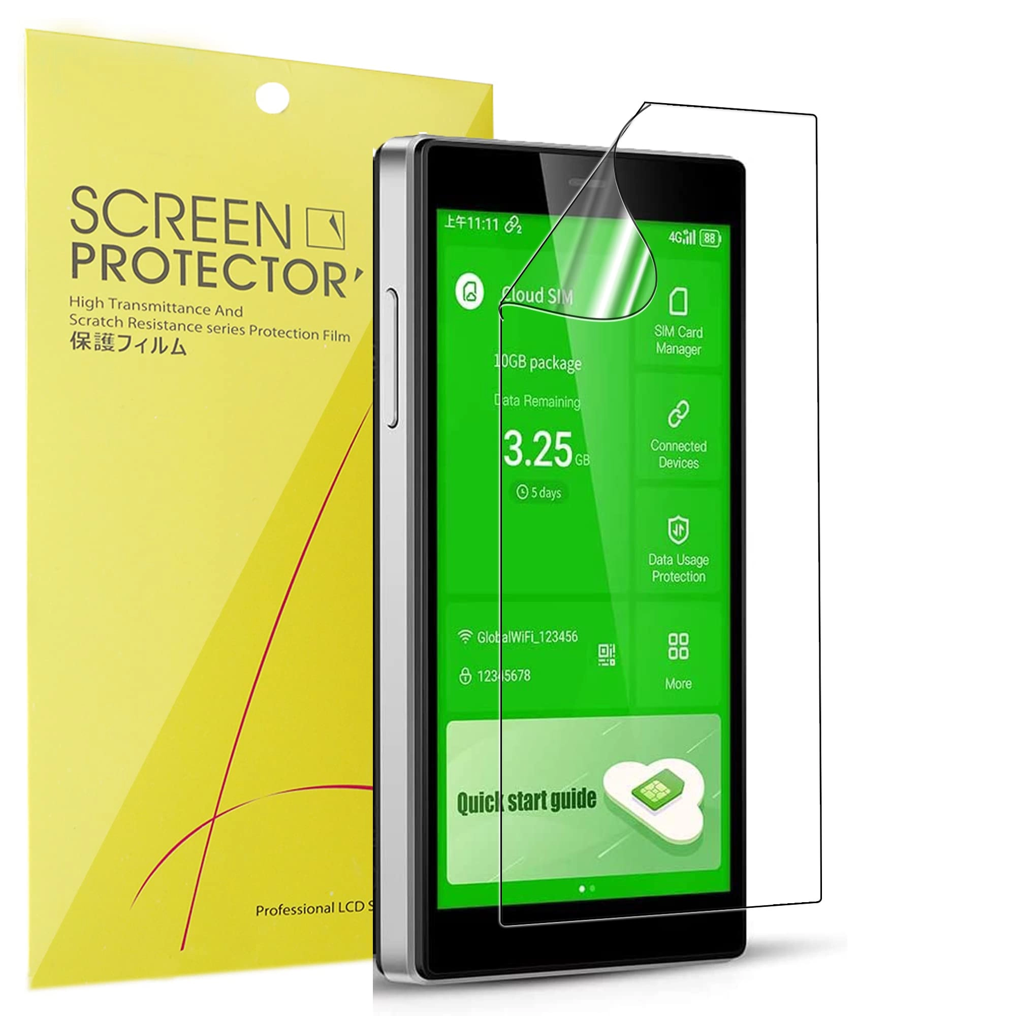 Lamshaw Clear TPU Screen Protector for GlocalMe G4 Pro (6-Pack)