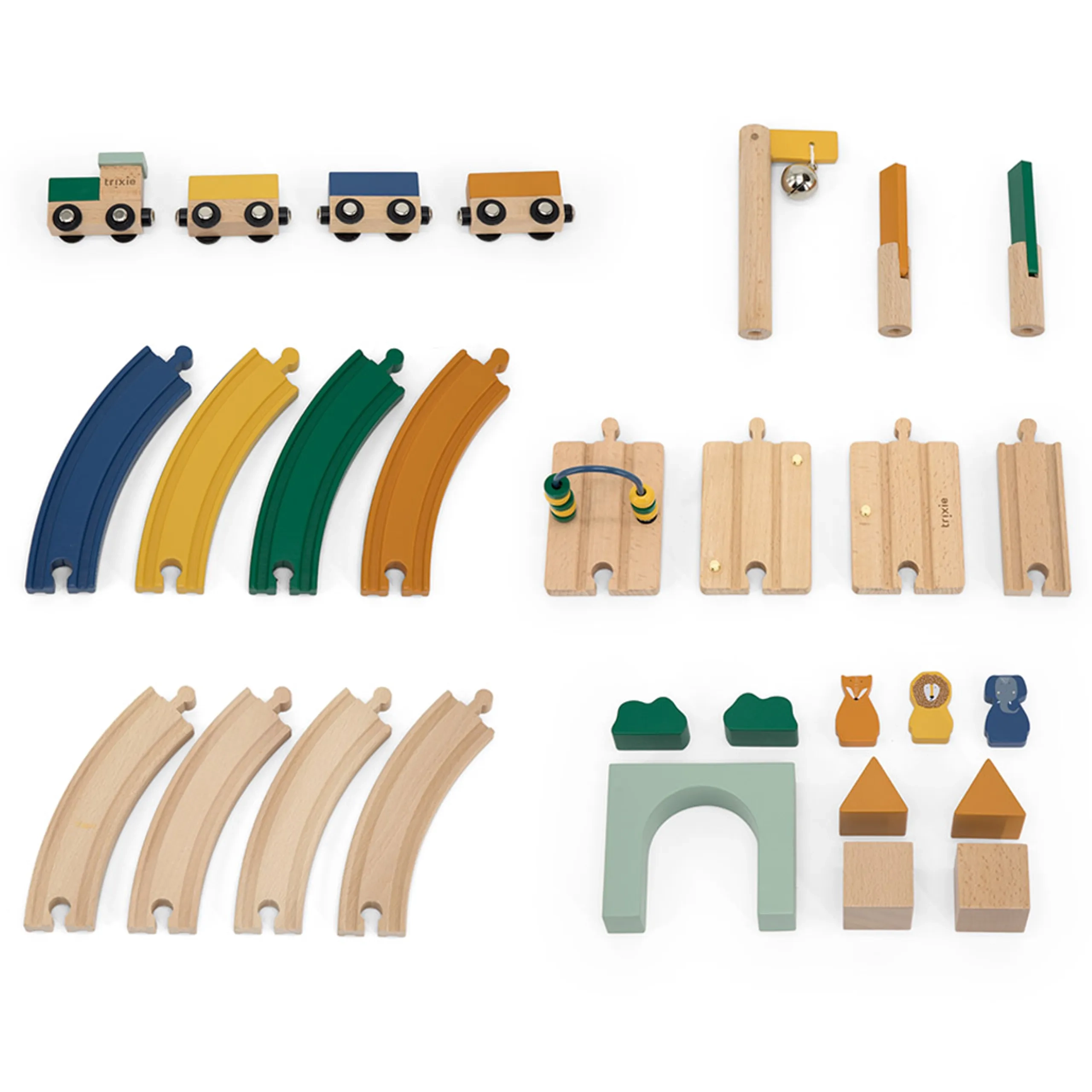 Wooden Train Railway Set - 3pcs