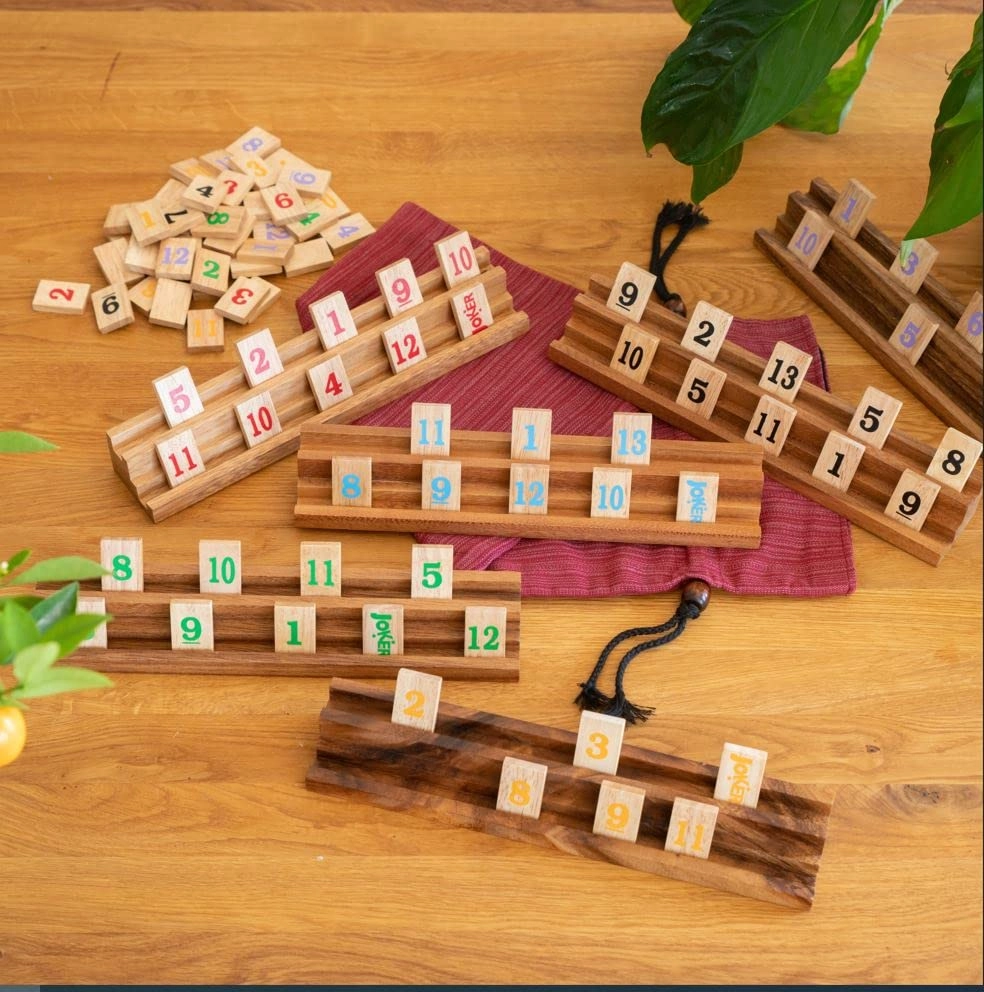 Rummy - Okey - 162 Game Pieces 6 Holders