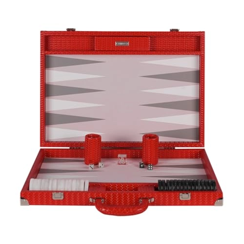 Backgammon Set - 20 inch 44mm Checkers Vegan Leather