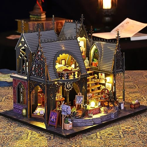 Miniature Wooden Dollhouse Furniture Kit - Creative Room 1:24