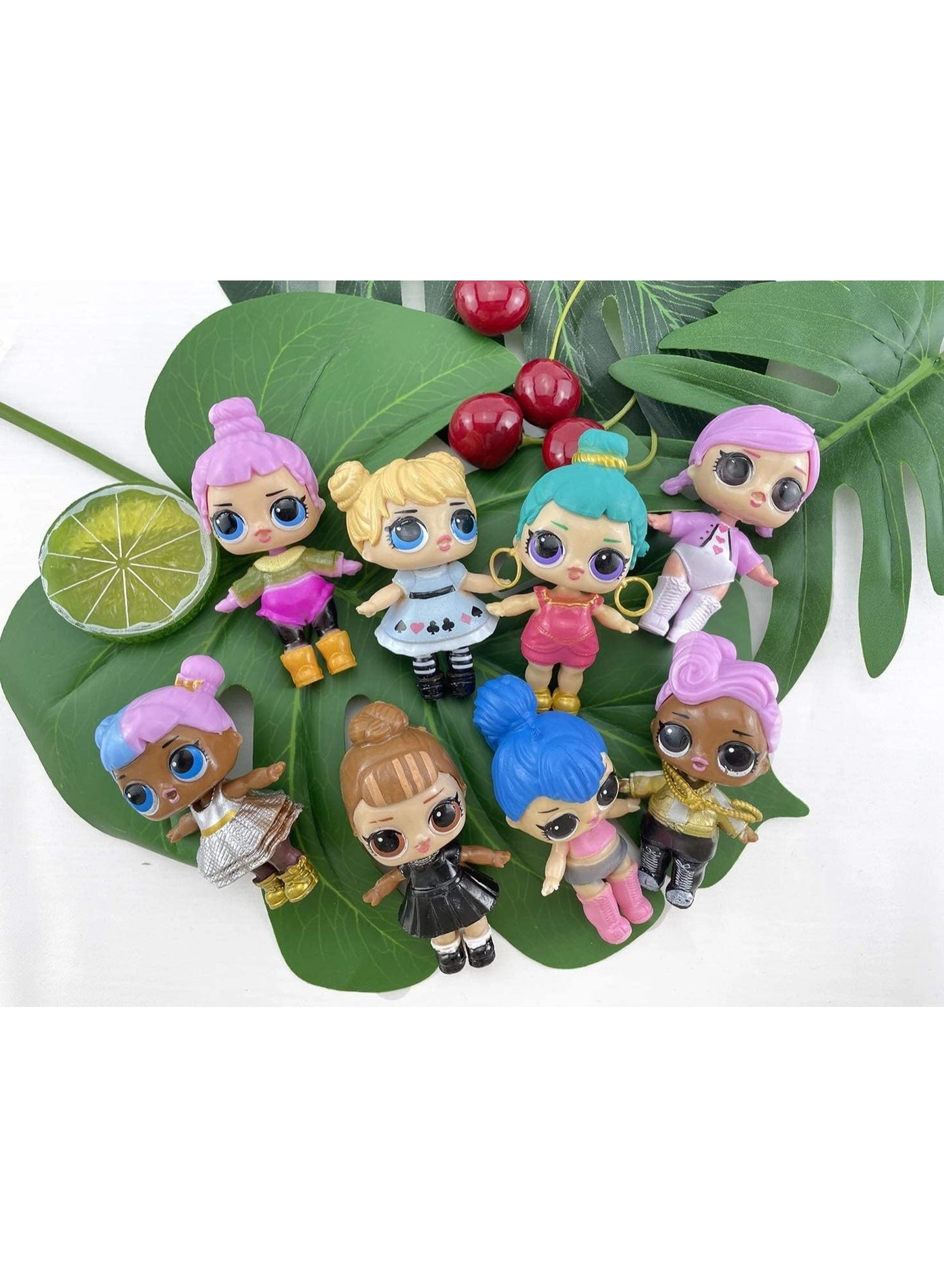 Surprise Doll Ornaments - 8pcs Confetti Glitter Set