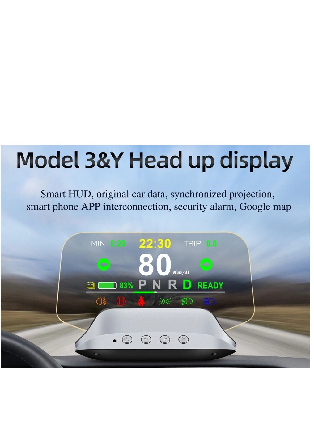T3 - Head Up Display OBD+GPS