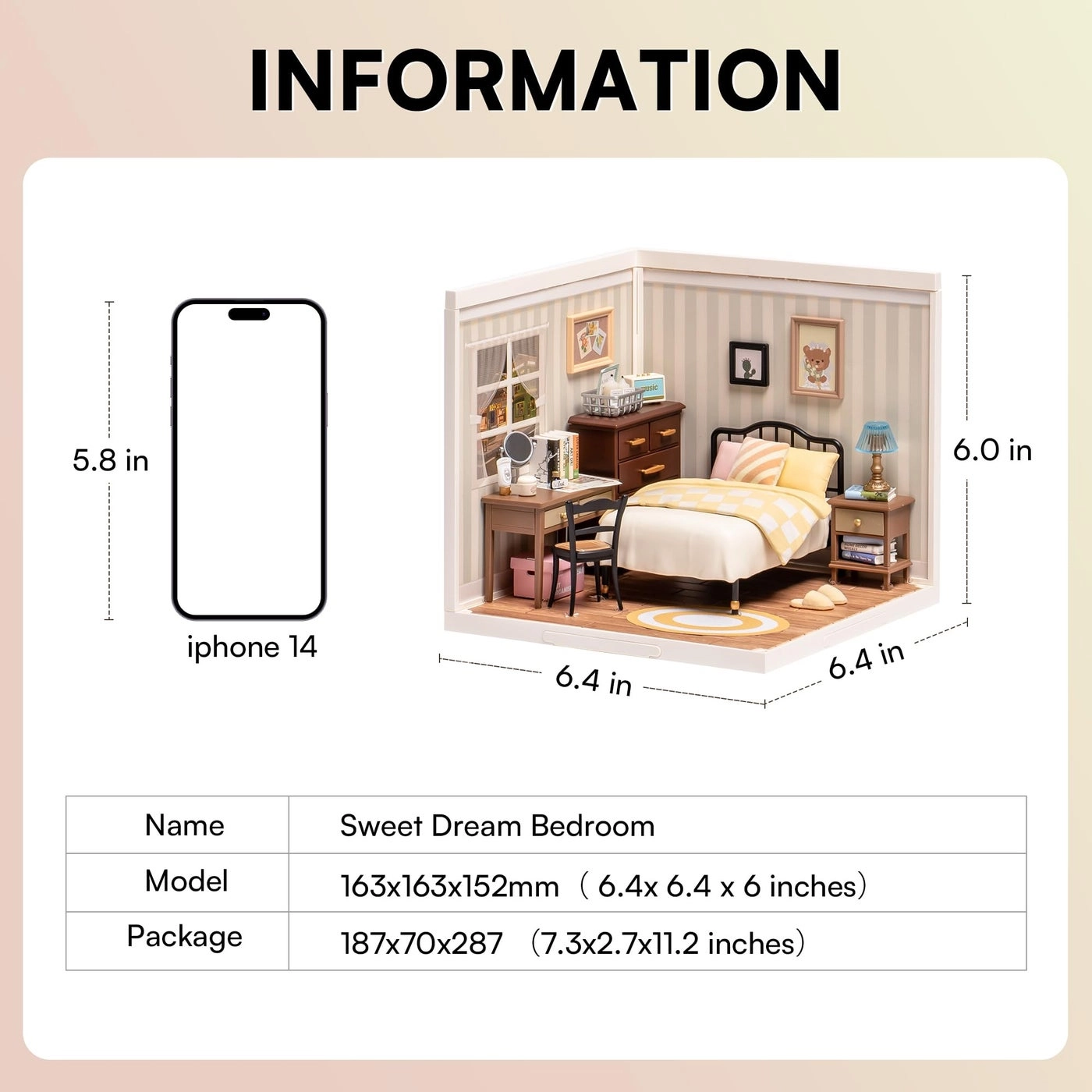 Miniature House Kit - Sweet Dream Bedroom