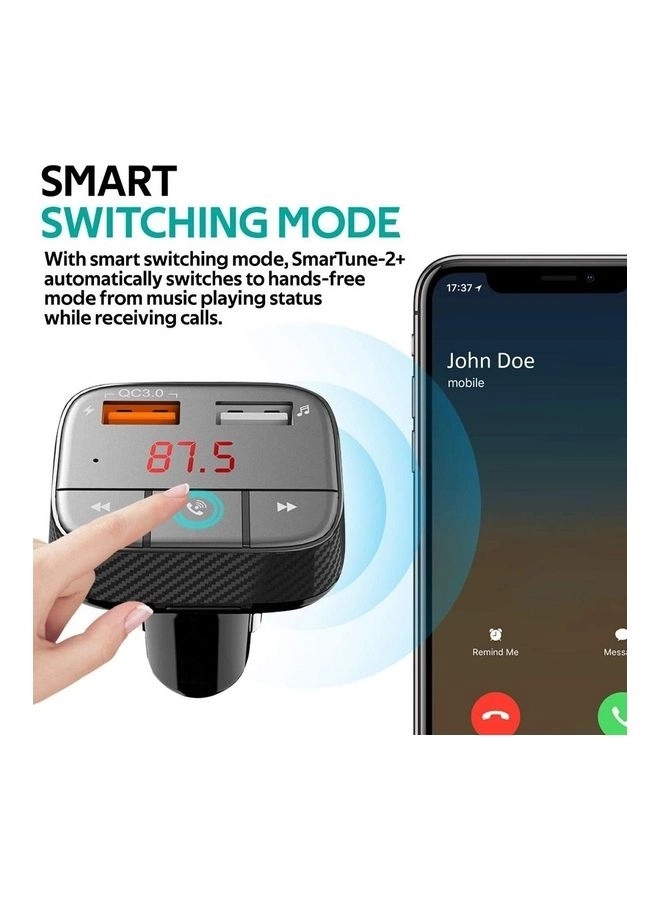 smarTune-2+ - Car Wireless FM Modulator Quick Charge 3.0