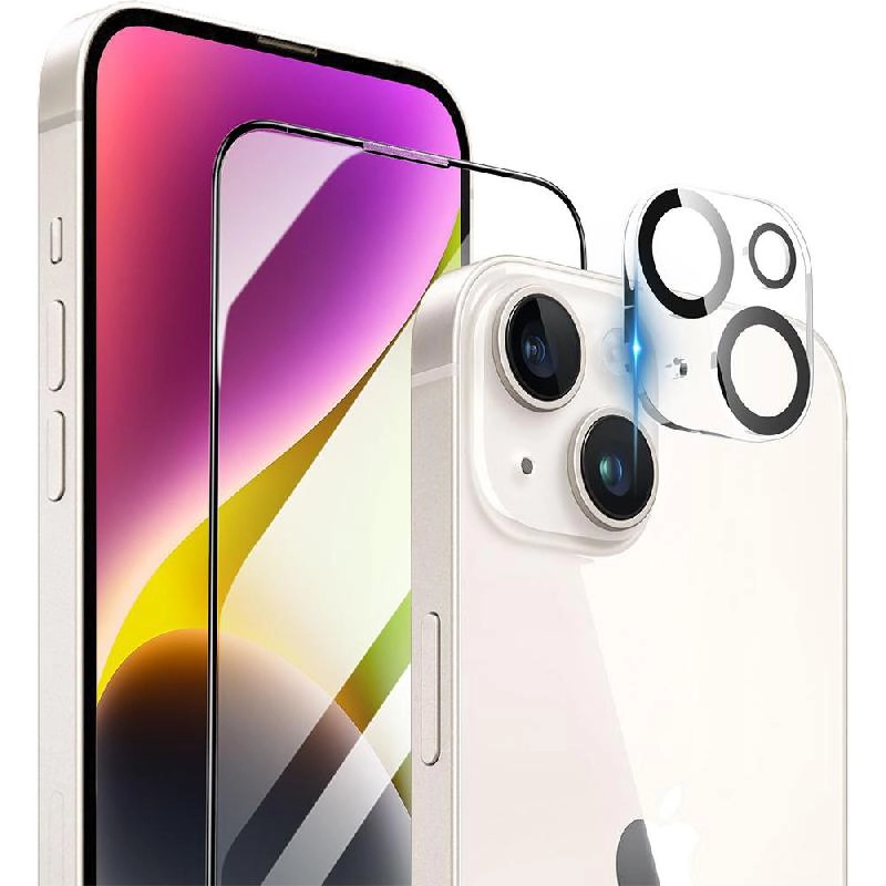 Tempered Glass - iPhone 15 Plus 0.33mm 9H + Camera Lens Protector - 99% Transparency