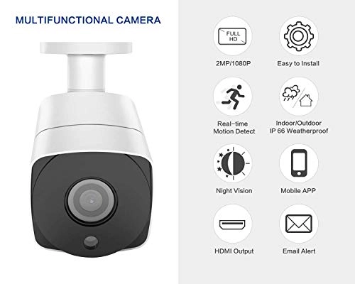 4CH DVR + Bullet Camera - 8pcs 1080P/2.0MP